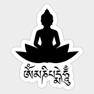 Om Mani Padme Hum Tibetan Buddhist Mantra of Compassion Sticker